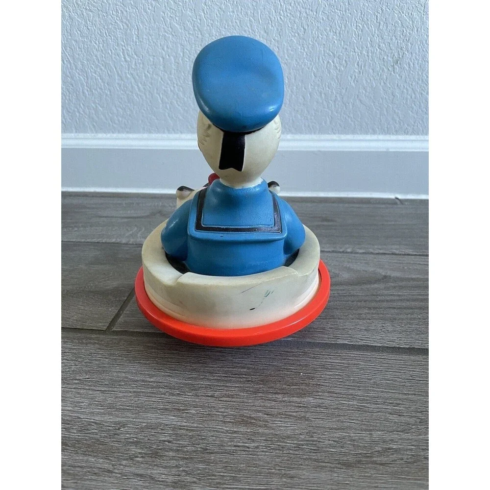 Vintage Captain Donald Duck 1976 Gabriel Ind Walt Disney Roly Poly Jingle Toy